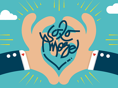 Solo Amore grottangeles hands illo illustration love type typography