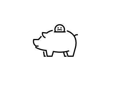 Piggy bank animal artwork graphic icon illust illustration isotype logo pictogram pig piggybank