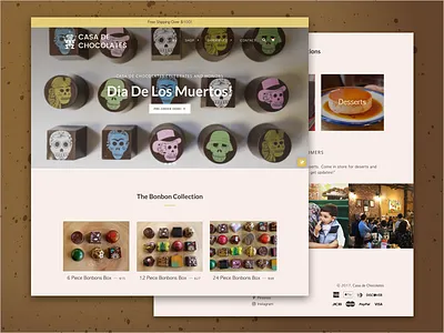 Casa De Chocolates Website chocolate e commere food landing page mexican product design product thinking web design website design