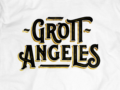 Grottangeles black font gold grottangeles illustration lettering type typo typography