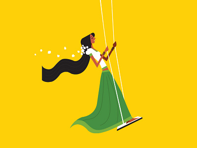 Swing celebration colors dribbble festival illustration swing