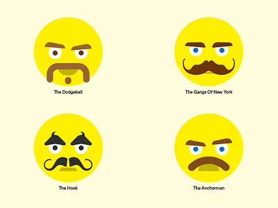 e-Mo-ji's (Movember 2017) anchorman dodgeball emoji hook moustache movember movies new york