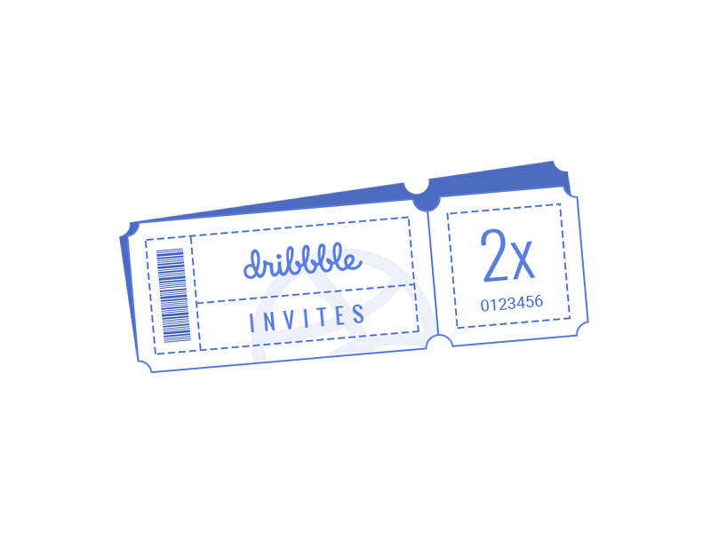 Dribbble Invite animation circle dribbble invitation invite mindinventory photoshop ticket