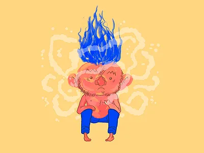 Smoking Troll brushes hairy smoke smoking treasure troll troll