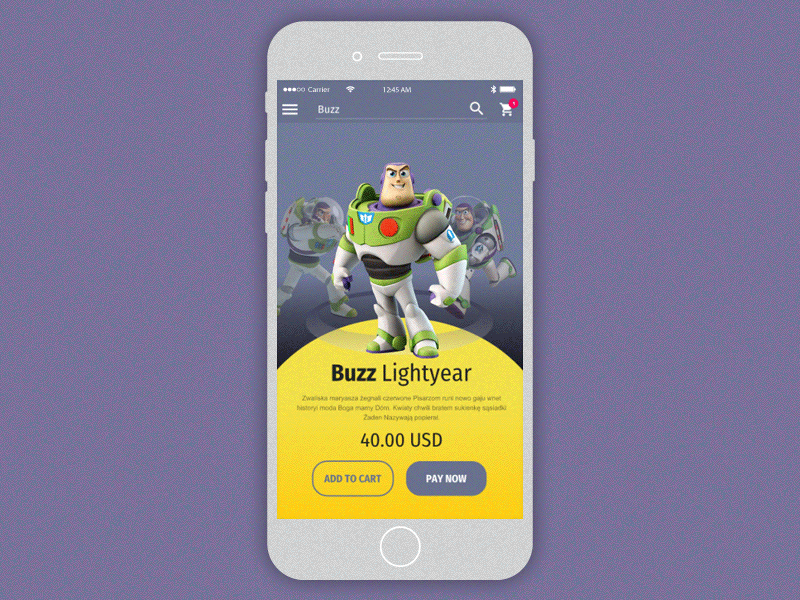 Product Mobile after effect animation buzz gallery product store