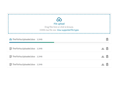 File upload clean coded design download file upload files progress bar upload