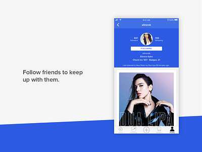 Canary | Follow Screen app canary follow screen ios music screen sketch social network ui ux