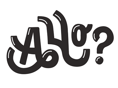 Allo? lettering letters smooth typography