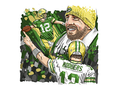 Aaron Rodgers aaron rodgers football illustration packers