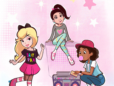 Brat Pack 80s character design childrens book comic book