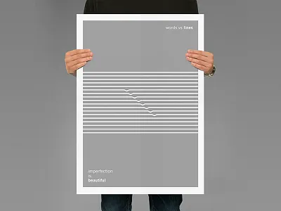 imperfection is beautiful concept design lineart lines minimal minimalist mood poster vs words