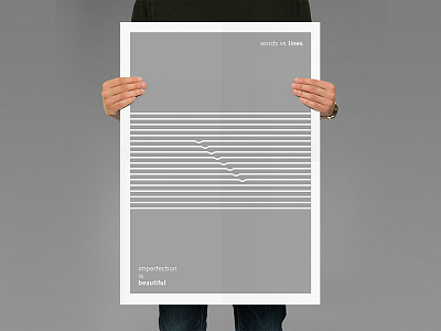 imperfection is beautiful concept design lineart lines minimal minimalist mood poster vs words