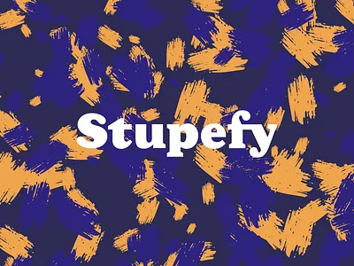 Stupefy app bold customized type face zoom goofs logotype paint texture type typography wordmark