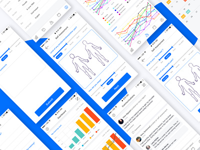 Sport Management App blue mobile app sport management ui ux