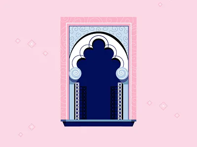 Windows of andalusië architecture art design illustration window