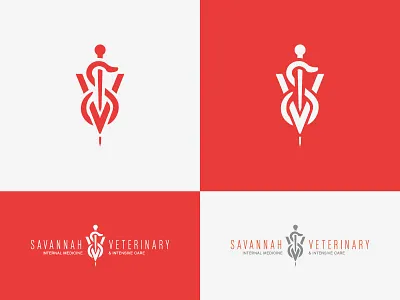 Savannah Veterinary caduceus icon imagemark logo monogram savannah snake veterinary