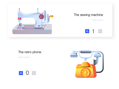 Shopping UI sewing machine the receiver phone