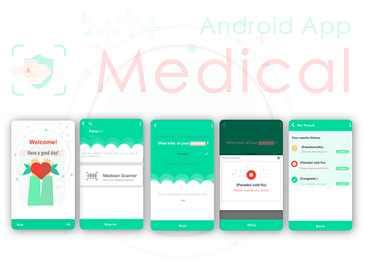 Medical App screens barcode hospital medicine pharama safe scanner
