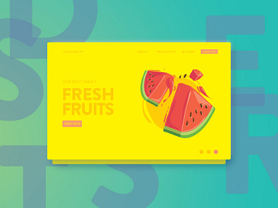 Fresh Fruits colorful fruit illustration vibrant watermelon web