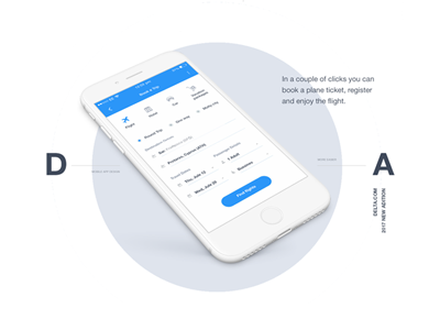 Shot Air airlines app delta deltaairlines design flat ios iphone minimalistic