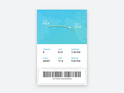 UI Challenge Day #24 Boarding Pass