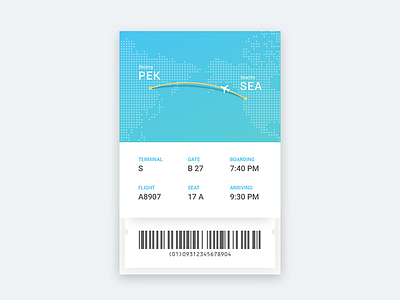 UI Challenge Day #24 Boarding Pass