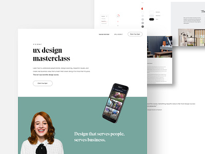 UX Design Masterclass course education eksell green learning minimal mobile product school ui ux web