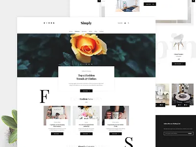 Simply - Blog Design Idea blog bold clean elegant fashion idea shop simple theme typography