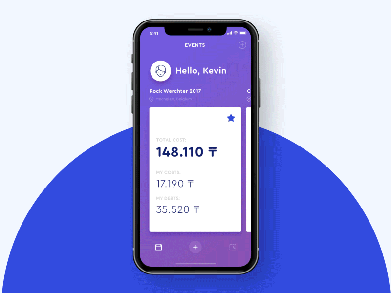 WALLET APP app ios iphone x mobile ui wallet