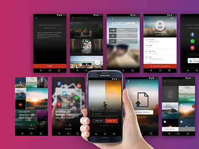 STYLES App Design android android app design app design dark theme image editing photo editing app photography photography app uiux