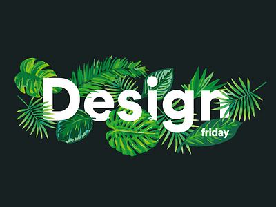 Design Friday botanical circular palm leaves palms type typography