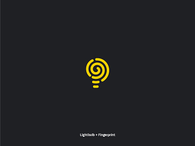 Lightbulb + Fingerprint logo branding creative design first shot graphic identity logo negative space new identity rebrand rebranding vision