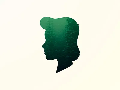 Portrait character green nature portrait vector