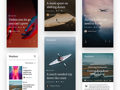 Travel Blog article blog clean mobile design mobile ui typography ui