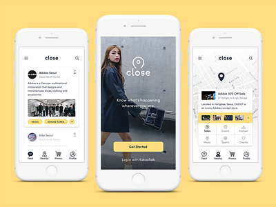 Close app fashion ios iphone korea location map mobile seoul shopping ui ux