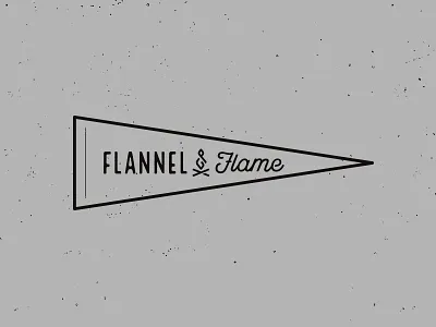 Flannel & Flame // Wood Pennant ampersand cnc fire flame flannel pennant wood wordmark