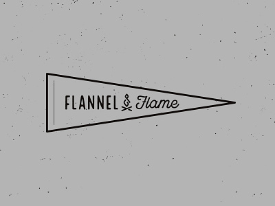 Flannel & Flame // Wood Pennant ampersand cnc fire flame flannel pennant wood wordmark