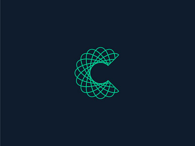 ClearHome - 1 atom c letter c logo monogram orbit spirograph