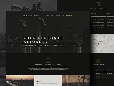 MCM Attorney's Homepage Design attorney homepage ui web design