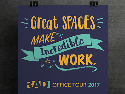 RAD Office Tour print design rad office tour workspace