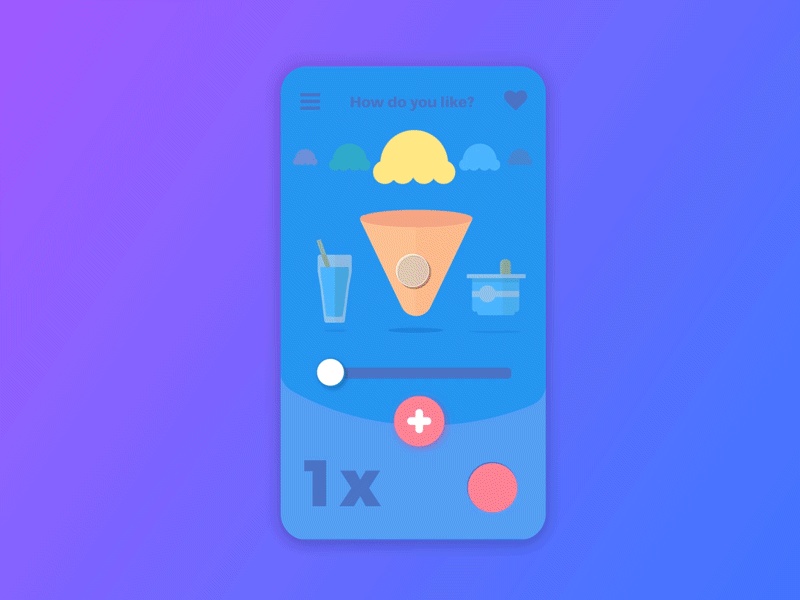 IceCream Shop app daily flow gif interaction market mobile order shop ui user ux