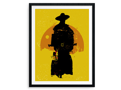 Arizona Ranger art bold color illustration outlaw print west western yellow