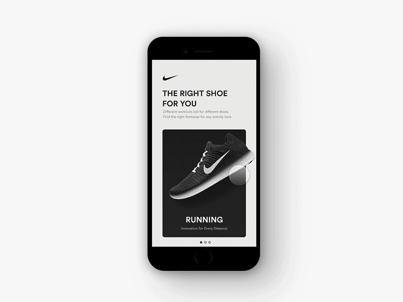 Nike - Prototype in Framer framerjs gui nike prototype ui