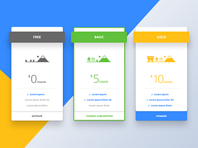 Pricing Cards card features pricing vibrant