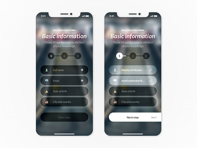 Daily UI #082 app dailyui dailyui 082 form ios iphone x materik mattias eriksson ui ux