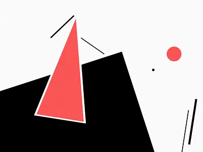 Red / Black III abstract art circle constructivism forms lines russia simple sketch