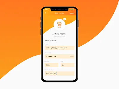 Profile app clean ios layout minimal mobile people profile ui users