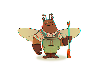 Winged Bug 3 adobe illustrator bug character design illustration insect