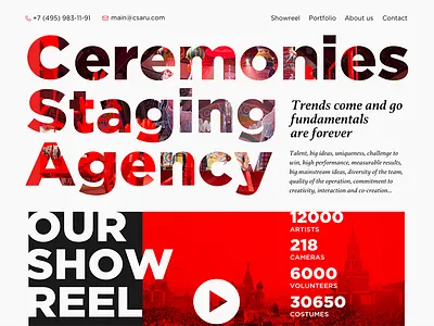 Ceremonies Staging Agency branding polygraphy web