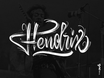 Jimi Hendrix calligraphy custom type hendrix ipad lettering lettering logo logotype procreate type typemate typography